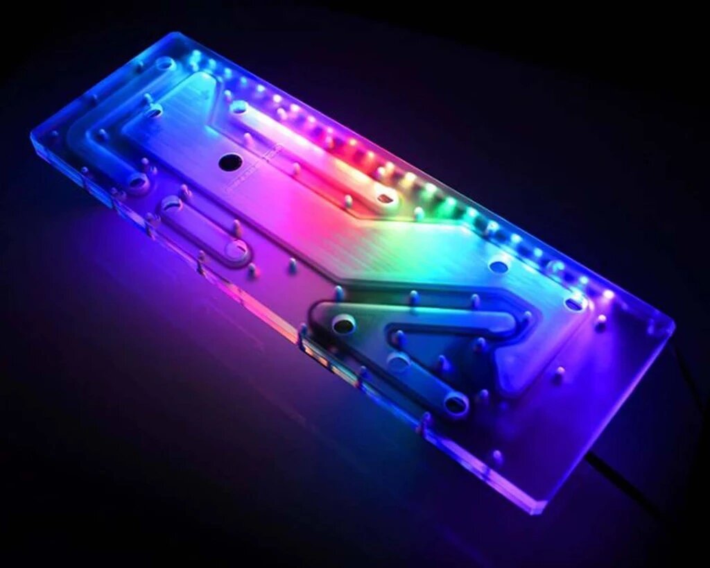 Bykski Distro Plate - Lian Li PC-011 - PMMA w/ 5v Addressable RGB (RBW) - Thumbnail 3