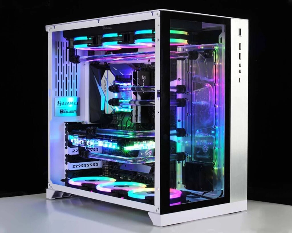 Bykski Distro Plate - Lian Li PC-011 - PMMA w/ 5v Addressable RGB (RBW) - Thumbnail 5