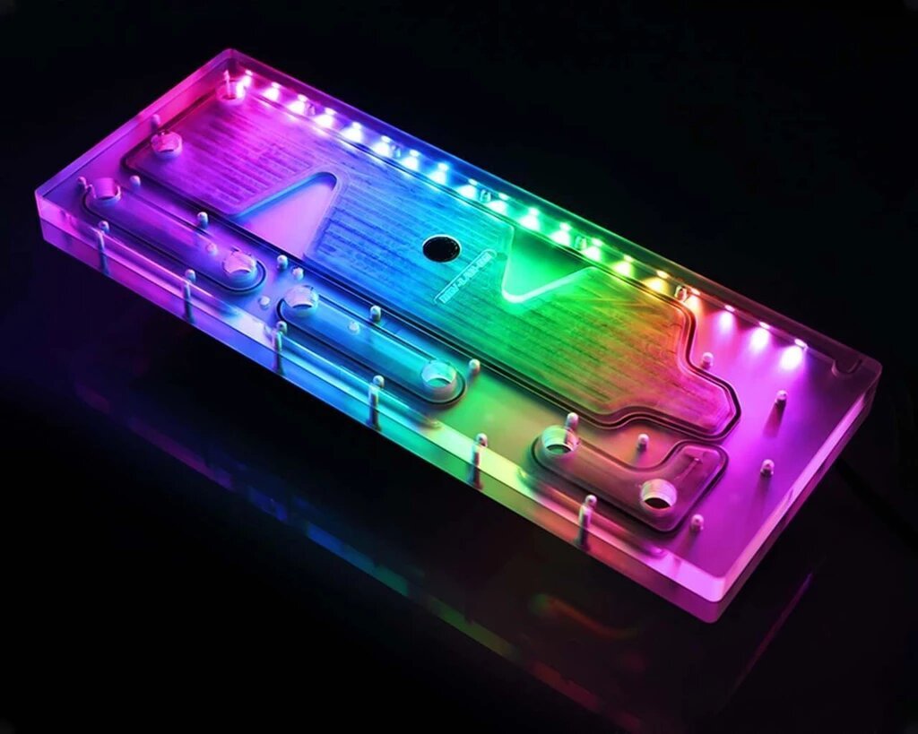 Bykski Distro Plate - Lian Li PC-011 - PMMA w/ 5v Addressable RGB (RBW) - Thumbnail 2