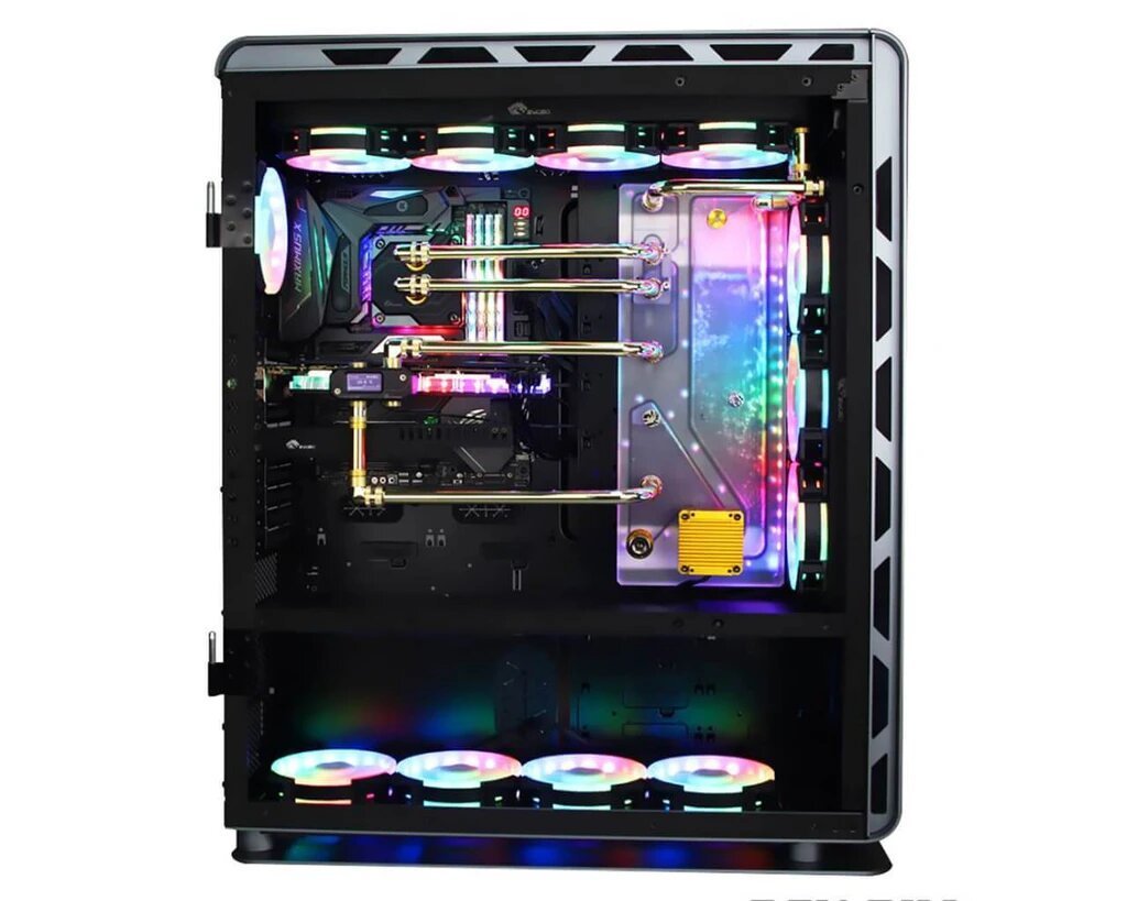 Bykski Distro Plate - Phanteks Enthoo Elite - PMMA w/ 5v Addressable RGB (RBW) - Thumbnail 4
