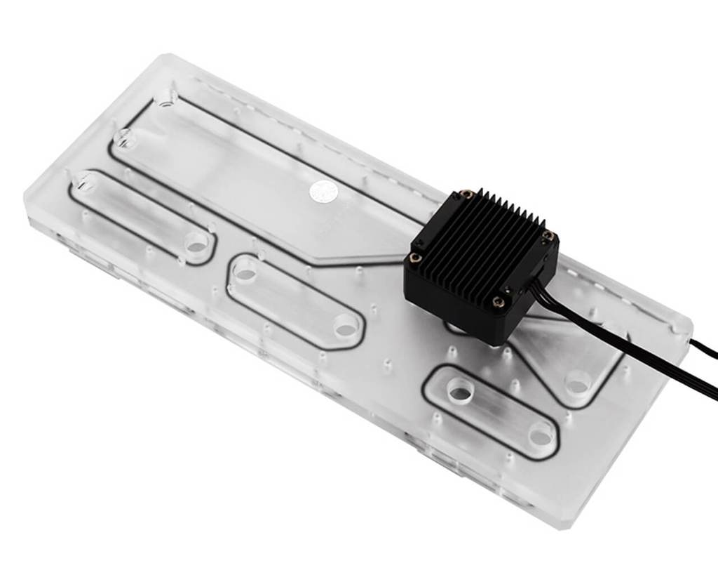 Bykski Distro Plate - Tiny Whale G1 - PMMA w/ 5v Addressable RGB - Thumbnail 3