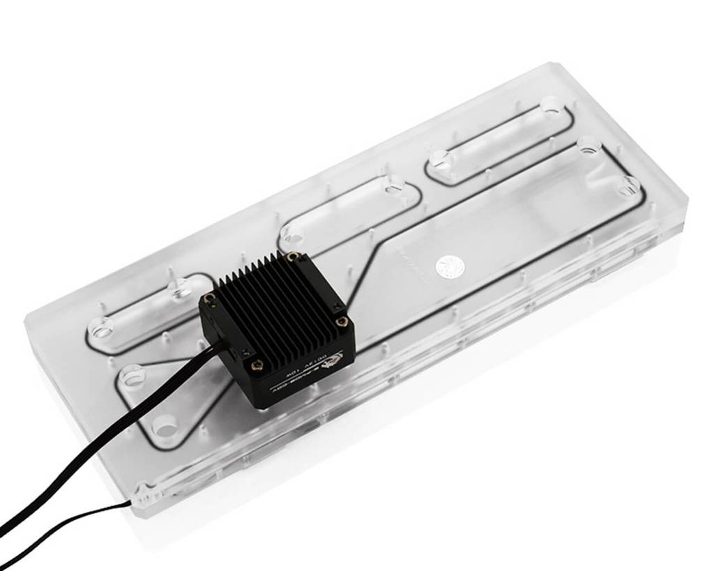 Bykski Distro Plate - Tiny Whale G1 - PMMA w/ 5v Addressable RGB - Thumbnail 2