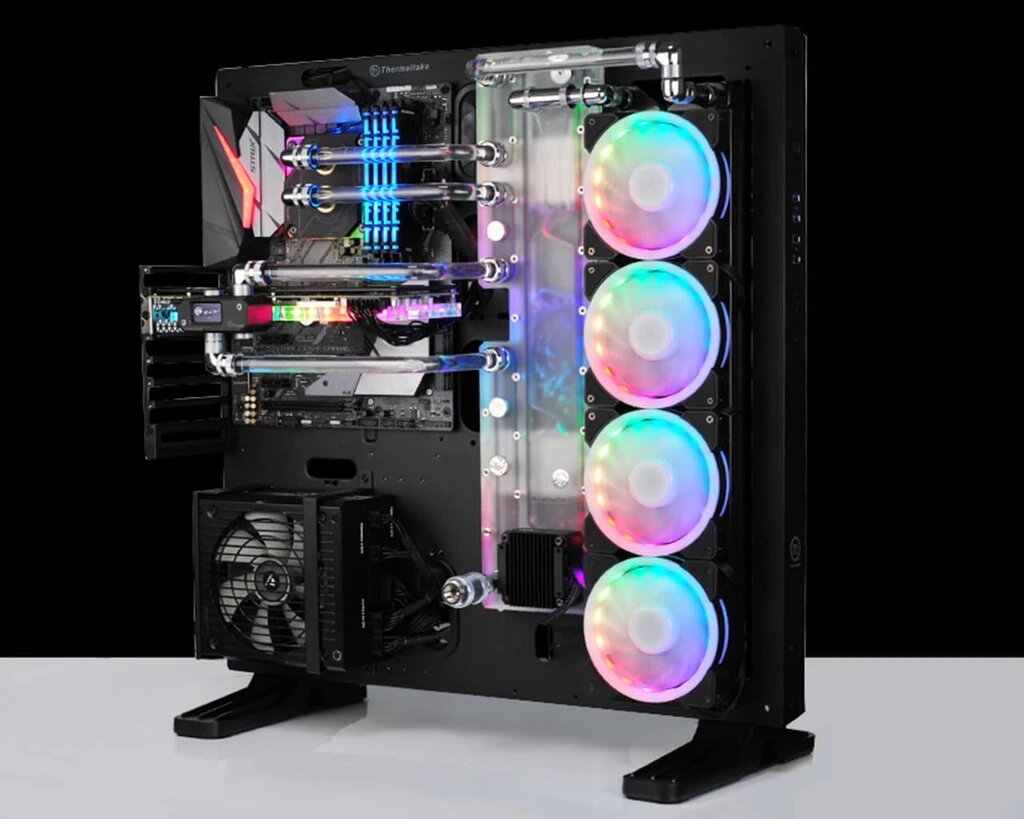 Bykski Distro Plate - TT Core P5 - PMMA w/ 5v Addressable RGB (RBW) - Thumbnail 2