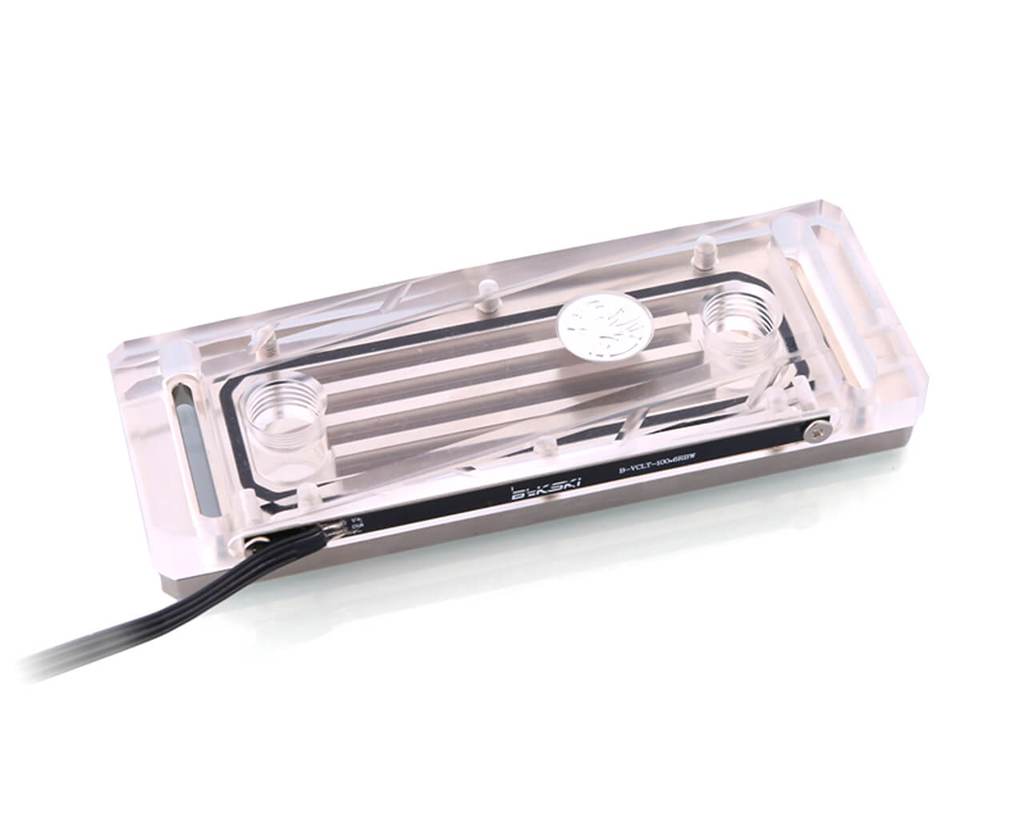 Bykski Dual Channel Memory Water Block - PMMA w/ 5v Addressable RGB (RBW) - Thumbnail 5
