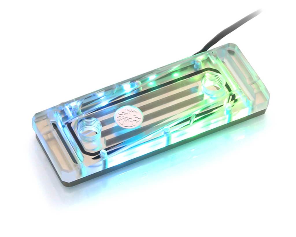 Bykski Dual Channel Memory Water Block - PMMA w/ 5v Addressable RGB (RBW)