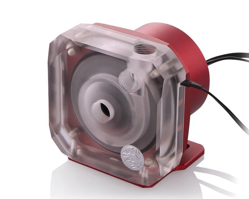 Bykski PMS5 Liquid Cooling 12V Pump - PWM Enabled Version 2 - Red Mount - Thumbnail 2