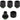 Corsair Hydro X Series XF Compression 10/13mm (3/8" / 1/2") ID/OD Fitting Four Pack — BlackCX-9051002-WW