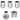 Corsair Hydro X Series XF Compression 10/13mm (3/8" / 1/2") ID/OD Fitting Four Pack — ChromeCX-9051001-WW