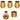Corsair Hydro X Series XF Compression 10/13mm (3/8" / 1/2") ID/OD Fitting Four Pack — GoldCX-9051007-WW