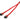 Darkside 4-Pin PWM Dual Fan Y Splitter Cable - UV Red Sleeved