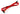 Darkside 45cm (18") Straight to Right Angle SATA Data Cable - UV Red