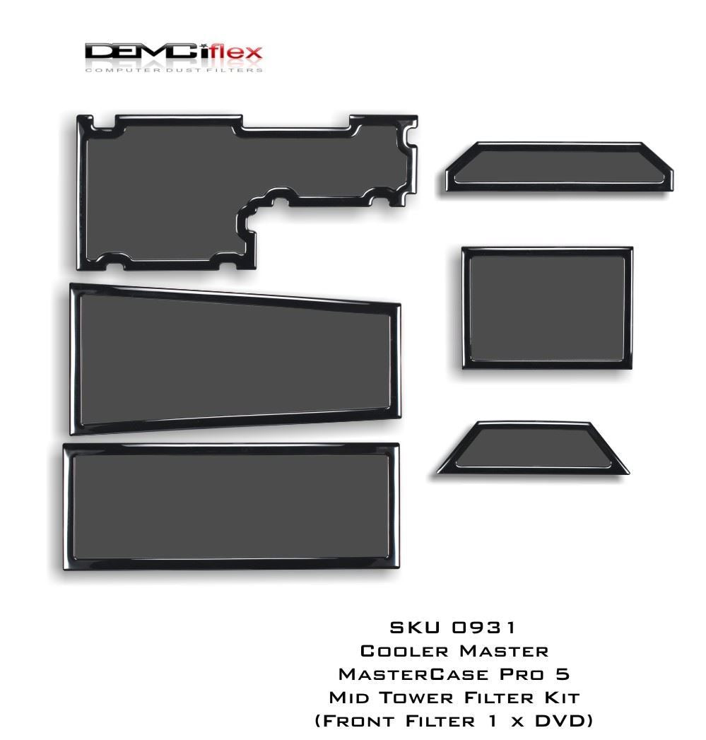 DEMCiflex Magnetic Fan Dust Filter - Cooler Master MasterCase Pro 5 Mid Tower Filter Kit (1 x DVD drive) - Thumbnail 2