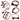 GS/PS (550/650) Red Power Supply Cable Set (Individually Sleeved)