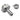 Koolance- Barb Fitting for ID 06mm (1/4in), Stainless Steel, G 1/4 BSPP