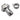 Koolance- Barb Fitting for ID 10mm (3/8in), Stainless Steel, G 1/4 BSPP