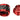 ModMyToys Carbon Fiber Enhanced Compression Fittings, 1/2" x 3/4" Single - RedMMT-CFF-RD-BK-1234-1-D