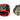 ModMyToys Carbon Fiber Enhanced Compression Fittings, 1/2" x 3/4" Six Pack V2 - RedMMT-CFF-RD-BK-1234-6-V2-D