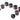 ModMyToys Red Carbon Fiber Enhanced Compression Fittings, 7/16" x 5/8" Six Pack - Matte BlackMMT-CFF-MB-RD-71658-6-D