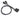 Mod/Smart 4 - pin to 2x 3 - pin Cable - Black - 12"FC-43PINC-12Y-BK-D
