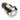 Vandal Resistant Illuminated Latching Switch - Silver- 18/16mm - White Dot