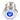 Vandal Resistant Illuminated Latching Switch - Silver - 22/19mm -  Blue Dot