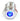 Vandal Resistant Illuminated Latching Switch - Silver - 22/19mm -  Blue Dot