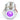 Vandal Resistant Illuminated Latching Switch - Silver - 22/19mm Purple Dot