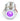 Vandal Resistant Illuminated Latching Switch - Silver - 22/19mm Purple Dot
