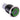 Vandal Resistant Illuminated Momentary Switch - Black - 18/16mm - Green Ring
