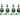 Monsoon Chain Gun Compression Fittings, 3/8" x 1/2" 4-Pack - Green