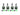 Monsoon Chain Gun Compression Fittings, 3/8" x 1/2" 4-Pack - Green