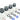 Monsoon Chain Gun Hardline Compression Fittings, 1/2" x 5/8" 4 Pack - BlueCGH-1258-4-BL