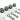 Monsoon Chain Gun Hardline Compression Fittings, 1/2" x 5/8" 4 Pack - ChromeCGH-1258-4-CH