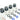 Monsoon Chain Gun Hardline Compression Fittings, 3/8" x 1/2" 4 - Pack - BlueCGH-3812-4-BL
