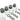 Monsoon Chain Gun Hardline Compression Fittings, 3/8" x 1/2" - Black ChromeCGH-3812-1-BC