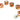 Monsoon Free Center Compression Fittings, 3/8" x 1/2" Six Pack - Orange