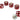 Monsoon Free Center Compression Fittings, 3/8" x 1/2" Six Pack - Red