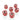 Monsoon Free Center Hardline Compression Fittings, 1/2" x 5/8" 6 Pack - RedFCH-1258-6-RD