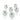 Monsoon Free Center Hardline Compression Fittings, 3/8" x 1/2" 6-Pack - Chrome