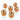 Monsoon Free Center Hardline Compression Fittings, 3/8" x 1/2" 6-Pack - Orange