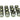 Monsoon Hardline Economy Compression Fittings, 1/2" x 5/8" 12-Pack - Black Chrome