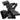 NZXT Single Sleeve 4-Pin to 4 SATA Connector 8" - BlackCB-44SATA-D
