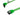 OKGEAR 36 inch SATA 3.0 Cable - Straight to Left Angle - UV Green