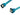 OKGEAR 36 inch SATA 3.0 Cable - Straight to Right Angle - UV Blue