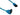 SATA 3.0 (6Gbit/s) Round Cable Straight to Right - 24" - UV Blue