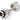 Phobya 13/10mm (10x1.5mm) Compression Fitting Outer Thread 1/4 - Knurling - Silver Nickel PlatedPH-62124