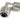 Phobya 13/10mm L-Hose Connector Knurled - Silver Nickel