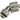 Phobya 16/10mm Compression Fitting 45° Revolvable G1/4 - Knurled - Silver Nickel