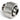 Phobya 19/13mm (1/2-3/4") Compression Fitting Straight G1/4 - Silver Nickel Plated