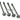 Phobya Screw UNC 6-32 x 40 Cross-Slotted Black Nickel (4pcs)